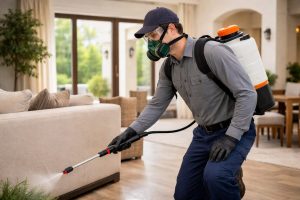 رش مبيد حشرات بمواد امنة