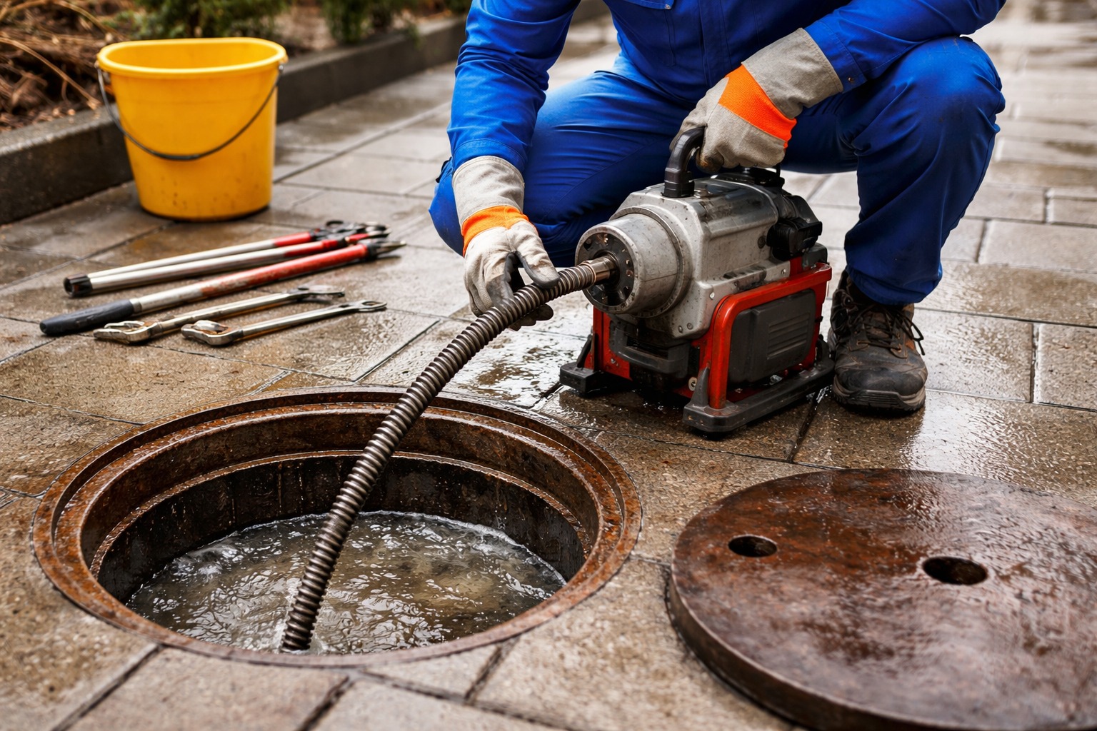 تسليك صرف صحي من الرواسب